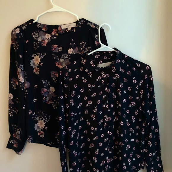 Two LOFT XXSP Work Blouses Floral Print - Picture 2 of 10
